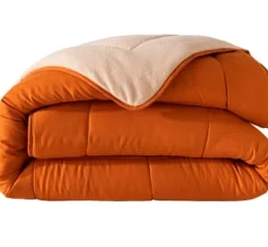 jusqu'à Becquet Couette 140×200 Orange Double Face 400 G/m2 12