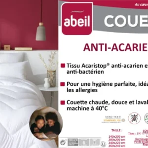 Abeil Couette Chaude Anti-acariens 200 X 200 Cm Polyester Blanc pas cher en vente 13