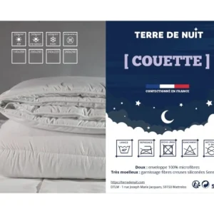 Terre De Nuit Couette Mi-saison Tempérée 300g 240×220 prix le plus bas 9