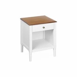 magasin Alice’s Garden Lot De 2 Tables De Chevet En Placage Frêne, Blanc Et Bois 14