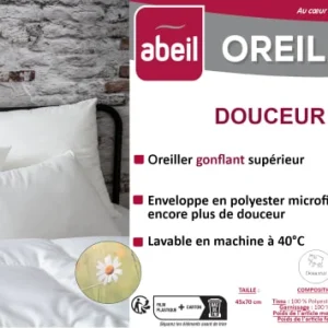 Abeil Oreiller 45 X 70 Cm Polyester Ferme Blanc 650g guranteed de qualité 9