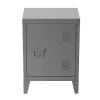 URBAN MEUBLE Petit Meuble De Rangement Style Industriel Métal Gris 40*30*57cm à prix réduits 22