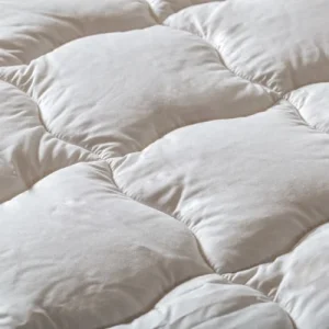 marques pas cher Brun De Vian-Tiran Surmatelas Bio Moelleux En Laine Blanc 90×190 Cm 9