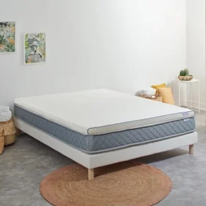 BLEU CALIN Surmatelas Mémoire De Forme 7 Cm Déhoussable Tissu Respirant 90x190cm boutique pas cher 8