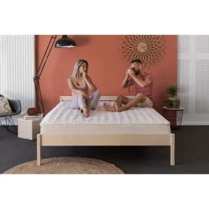 magasins pas chers Pilimpi Surmatelas Naturel En 100% Coton Biologique Et Laine 140 X 190 14