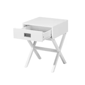 Beliani Table Basse Blanche Avec Tiroir france 12