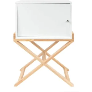 ReCollection Table De Chevet 1 Porte Couleur Blanc Et Bois Clair Retour gratuit en magasin. 11