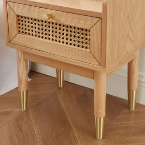 Drawer Table De Chevet 1 Tiroir En Bois Et Cannage Bois Clair prix le plus bas 18