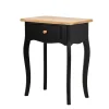 Nordlys Table De Chevet 1 Tiroir En Bois Noir Livraison rapide 20