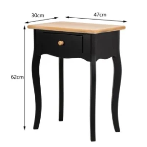 Nordlys Table De Chevet 1 Tiroir En Bois Noir Livraison rapide 16