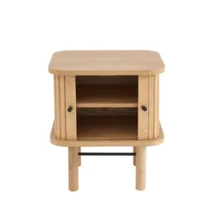 vente en ligne pas cher Drawer Table De Chevet 2 Portes En Bois Clair 14