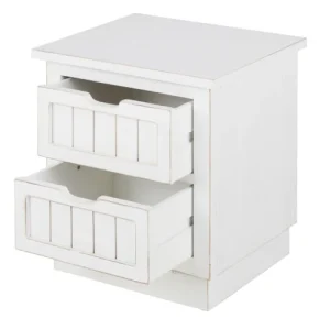 a Prix Discount Maisons Du Monde Table De Chevet 2 Tiroirs Blanche 7