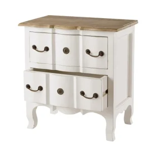 Maisons Du Monde Table De Chevet 2 Tiroirs En Acacia Et Manguier Blanche ultratendance 10