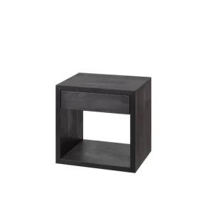 WOODEK Table De Chevet Avec Tiroir En Hêtre Noir en ligne vente 11