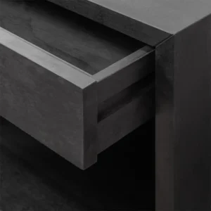 WOODEK Table De Chevet Avec Tiroir En Hêtre Noir en ligne vente 15