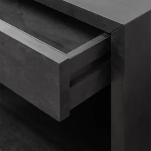 en ligne WOODEK Table De Chevet Avec Tiroir En Hêtre Noir Grand 10