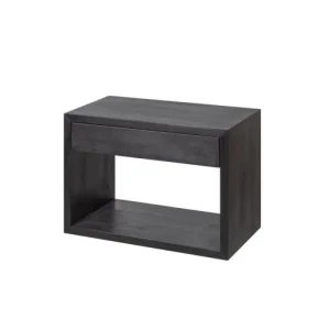 en ligne WOODEK Table De Chevet Avec Tiroir En Hêtre Noir Grand 14