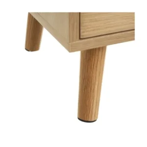 vente pas cher Unimasa Table De Chevet Basique En Bois MDF 2 Tiroirs 10