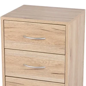 Wadiga Table De Chevet Bois 3 Tiroirs – 38x34x60cm Couleurs variées 7