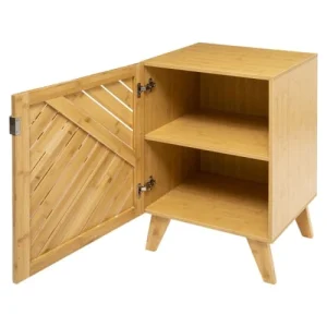 Five Simply Smart Table De Chevet Bois Et Porte Bambou – 45x38x70cm magasin en ligne france 9