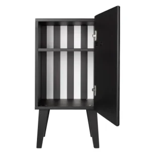 site soldes RNT By Really Nice Things Table De Chevet De Bois De Pin Massif Couleur Noir Gauche 14