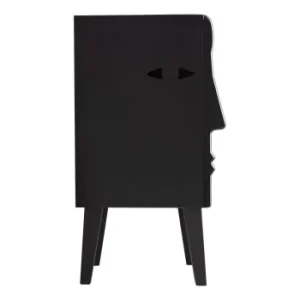 site soldes RNT By Really Nice Things Table De Chevet De Bois De Pin Massif Couleur Noir Gauche 18