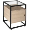 Tectake Table De Chevet Dudley 40 X 43 X 60,5 Cm Bois Clair Industriel, Chêne fashioniable 19