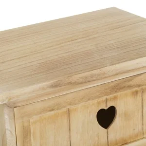 vente à bas prix Unimasa Table De Chevet En Bois 1 Tiroir + 3 Paniers 40x29x73cm 18