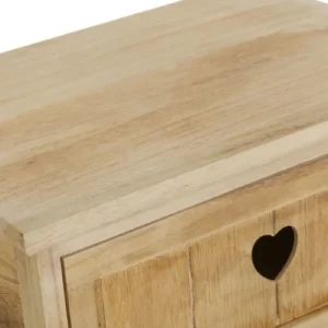 vente à bas prix Unimasa Table De Chevet En Bois 1 Tiroir Et 2 Paniers H58cm 9