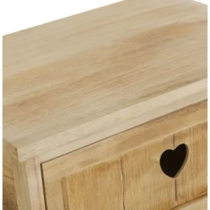 vente à bas prix Unimasa Table De Chevet En Bois 1 Tiroir Et 2 Paniers H58cm 11