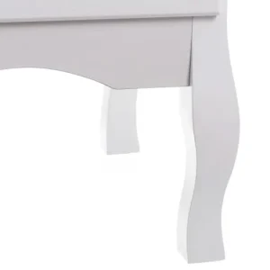 a Prix Discount Wadiga Table De Chevet En Bois Blanc 2 Tiroirs 48x35x61cm 12