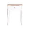 Nouvelle Collection Lastdeco Table De Chevet En Bois Blanc Et Marron 44x32x57 22