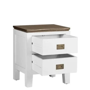 Paiement sécurisé MOYCOR Table De Chevet En Bois Blanc L 45 Cm 12