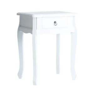 soldes officiel Lastdeco Table De Chevet En Bois Blanche 44x32x57 7