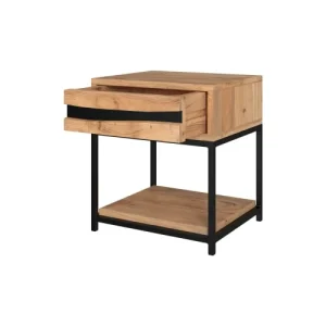 en promotion Rendez Vous Déco Table De Chevet En Bois D’acacia Et Métal, 1 Tiroir Et 1 étagère 10