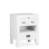 garantie de qualité MOYCOR Table De Chevet En Bois De Mindi Blanc 45×60 20