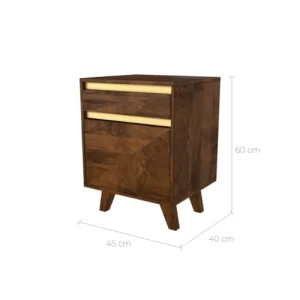 Rendez Vous Déco Table De Chevet En Bois Détails Dorés, 1 Tiroir Et 1 Porte Paris 12