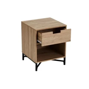 Unimasa Table De Chevet En Bois MDF Et Métal 1 Tiroir marque pas cher en ligne 7