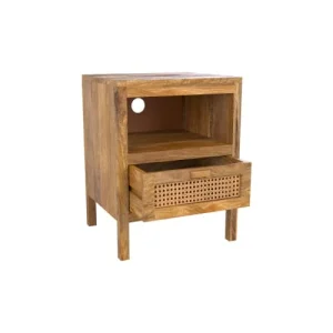 vente en ligne pas cher Rendez Vous Déco Table De Chevet En Cannage Et Bois, 1 Tiroir Et 1 Niche 15