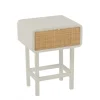 vente en ligne Meubles & Design Table De Chevet En Rotin Et Bois Blanc 22