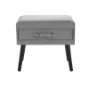 Beliani Table De Chevet En Velours Gris site pas cher 20