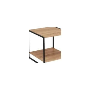 Unimasa Table De Chevet épurée En Bois MDF Et Métal Noir grande surprise 9