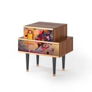 Storyz Table De Chevet Multicolore 2 Tiroirs L 58 Cm design à la mode 12