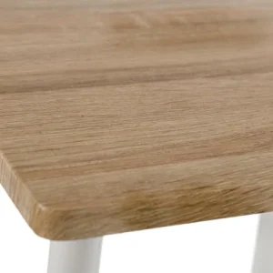 Wadiga Table De Chevet Ou D’appoint En Métal Blanc Et Bois 34x30x59cm Meilleur Prix Garanti 7