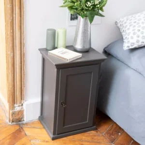 Pas Cher soldes France Passage Vernet Table De Chevet Parisienne En Pin Gris 13