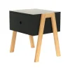 REMISE allant The Home Deco Factory Table De Chevet Scandi L. 44 X H. 45 Cm Noir 20