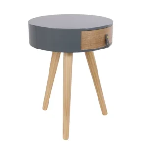 grande promotion The Home Deco Factory Table De Chevet Scandinave Grise 10