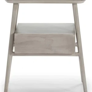 soldes luxe Thai Natura Table De Chevet Tradition 1 Tiroir En Bois Gris Clair 12