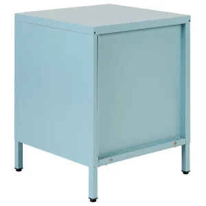 Beliani Table De Nuit En Acier Bleu Clair à 2 Tiroirs soldes ligne 18