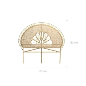 Prix très abordable Rendez Vous Déco Tête De Lit 140 Cm En Rotin Naturel 14